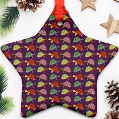 Turtle Pattern Star Ornament (two Sides) by Valentinaart