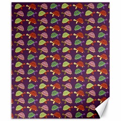 Turtle Pattern Canvas 8  X 10  by Valentinaart