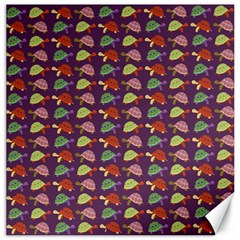 Turtle Pattern Canvas 16  X 16   by Valentinaart