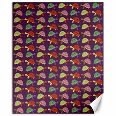 Turtle Pattern Canvas 16  X 20   by Valentinaart