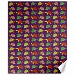 Turtle Pattern Canvas 11  X 14   by Valentinaart