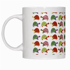 Turtle Pattern White Mugs