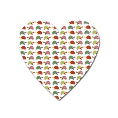 Turtle Pattern Heart Magnet by Valentinaart