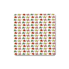 Turtle Pattern Square Magnet by Valentinaart