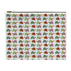 Turtle Pattern Cosmetic Bag (xl) by Valentinaart