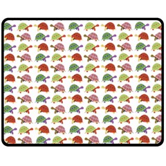 Turtle Pattern Fleece Blanket (medium)  by Valentinaart