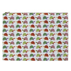 Turtle Pattern Cosmetic Bag (xxl)  by Valentinaart