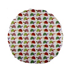 Turtle Pattern Standard 15  Premium Round Cushions by Valentinaart