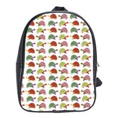 Turtle Pattern School Bags (xl)  by Valentinaart