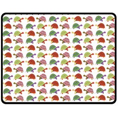 Turtle Pattern Double Sided Fleece Blanket (medium)  by Valentinaart