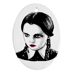 Wednesday Addams Oval Ornament (Two Sides)