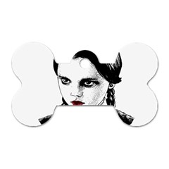 Wednesday Addams Dog Tag Bone (One Side)