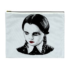 Wednesday Addams Cosmetic Bag (xl) by Valentinaart