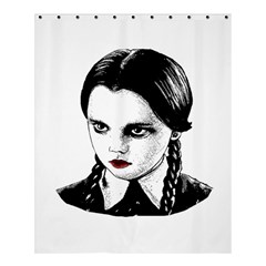 Wednesday Addams Shower Curtain 60  X 72  (medium)  by Valentinaart