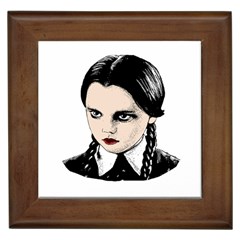 Wednesday Addams Framed Tiles by Valentinaart