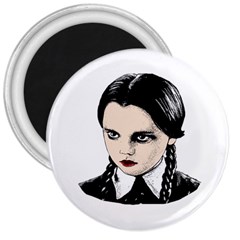 Wednesday Addams 3  Magnets by Valentinaart