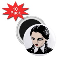 Wednesday Addams 1 75  Magnets (10 Pack)  by Valentinaart