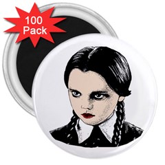 Wednesday Addams 3  Magnets (100 Pack) by Valentinaart