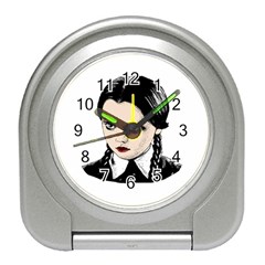 Wednesday Addams Travel Alarm Clocks by Valentinaart