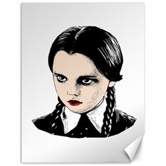 Wednesday Addams Canvas 12  X 16   by Valentinaart