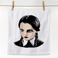 Wednesday Addams Face Towel by Valentinaart