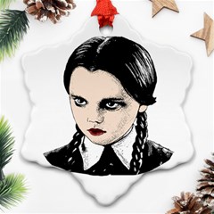 Wednesday Addams Snowflake Ornament (two Sides) by Valentinaart