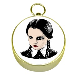 Wednesday Addams Gold Compasses by Valentinaart