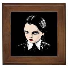 Wednesday Addams Framed Tiles by Valentinaart