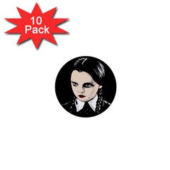 Wednesday Addams 1  Mini Buttons (10 Pack)  by Valentinaart