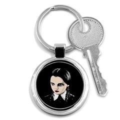 Wednesday Addams Key Chains (round)  by Valentinaart