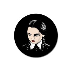 Wednesday Addams Magnet 3  (round) by Valentinaart