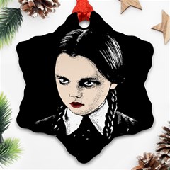 Wednesday Addams Snowflake Ornament (two Sides) by Valentinaart