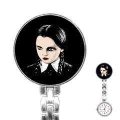 Wednesday Addams Stainless Steel Nurses Watch by Valentinaart