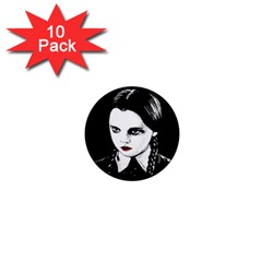 Wednesday Addams 1  Mini Magnet (10 Pack)  by Valentinaart