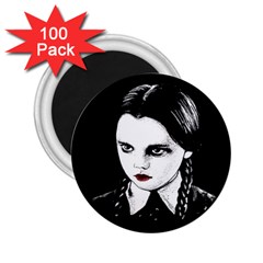 Wednesday Addams 2 25  Magnets (100 Pack)  by Valentinaart