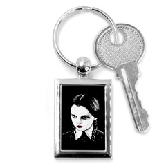 Wednesday Addams Key Chains (rectangle)  by Valentinaart