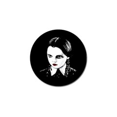 Wednesday Addams Golf Ball Marker by Valentinaart