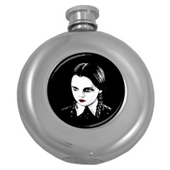 Wednesday Addams Round Hip Flask (5 Oz) by Valentinaart