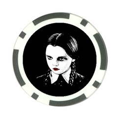 Wednesday Addams Poker Chip Card Guard by Valentinaart