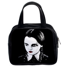 Wednesday Addams Classic Handbags (2 Sides) by Valentinaart