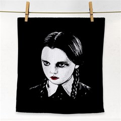 Wednesday Addams Face Towel by Valentinaart