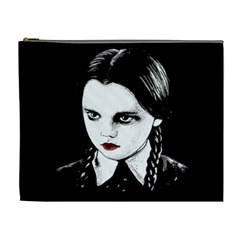 Wednesday Addams Cosmetic Bag (xl) by Valentinaart