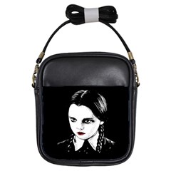 Wednesday Addams Girls Sling Bags by Valentinaart