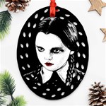 Wednesday Addams Oval Filigree Ornament (Two Sides) Front