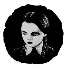 Wednesday Addams Large 18  Premium Round Cushions by Valentinaart