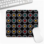 White Daisies Pattern Large Mousepads Front