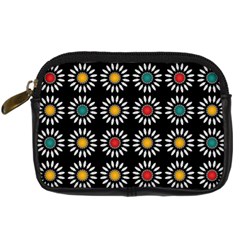 White Daisies Pattern Digital Camera Cases by linceazul