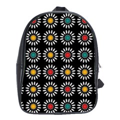 White Daisies Pattern School Bags(large)  by linceazul