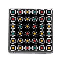 White Daisies Pattern Memory Card Reader (square) by linceazul