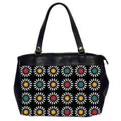 White Daisies Pattern Office Handbags (2 Sides)  by linceazul